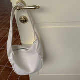 Women's Dumpling Shoulder Bag Large Capacity PU Leather Messenger Handbag