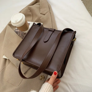 Women Bucket Bag Large Capacity PU Leather All-match Shoulder Bags