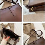 Women Bucket Bag Large Capacity PU Leather All-match Shoulder Bags