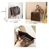 Women Bucket Bag Large Capacity PU Leather All-match Shoulder Bags