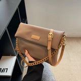 Casual Women Pu Leather Shoulder Bags Chain Big Pockets High Capacity Crossbody