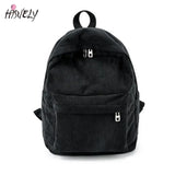Corduroy Women School Backpack Teenger Girl School Bags
