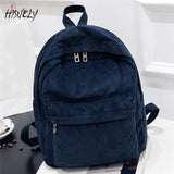 Corduroy Women School Backpack Teenger Girl School Bags