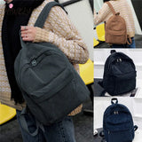 Corduroy Women School Backpack Teenger Girl School Bags