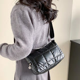 Women's Nylon Shoulder Bag Solid Handbag Crossbody Phone Bag