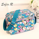 Floral Multicolor Printed Canvas Messenger Bag