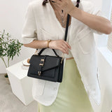 Solid PU Leather Shoulder Bags for Women