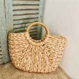 High Capacity Straw Handbags Women Summer Beach Bag Rattan Bag