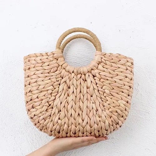 High Capacity Straw Handbags Women Summer Beach Bag Rattan Bag