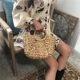 High Capacity Straw Handbags Women Summer Beach Bag Rattan Bag