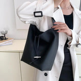 Retro Bucket Bag Soft Surface Large Capacity Bag