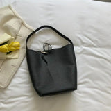 Retro Bucket Bag Soft Surface Large Capacity Bag