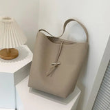 Retro Bucket Bag Soft Surface Large Capacity Bag