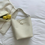 Retro Bucket Bag Soft Surface Large Capacity Bag