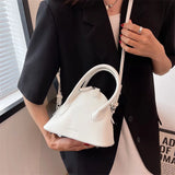 Ladies High Shoulder Messenger Bag Textured Portable Shell Small Bag