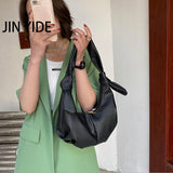 Women's PU Leather Shoulder Bag Solid Handbag Travel Underarm Bag