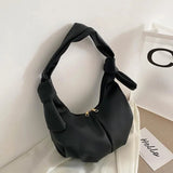 Women's PU Leather Shoulder Bag Solid Handbag Travel Underarm Bag