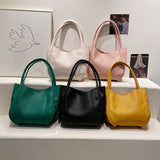 Women's Soft PU Leather Shoulder Bag Summer Handbag Totes
