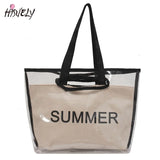 Transparent Tote Bag Jelly PVC Large Capacity Shoulder Bags for Women Handbags