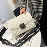 Lattice Shoulder Bag Small Square Bag Purses Handbag