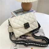 Lattice Shoulder Bag Small Square Bag Purses Handbag