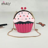 Lovely Cup Cake Diamond Party Casual Purse Ladies Shoulder Bag