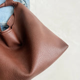Soft PU Leather Shoulder Bag High Capacity Tote Handbag