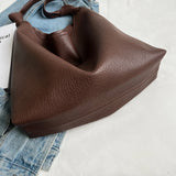 Soft PU Leather Shoulder Bag High Capacity Tote Handbag