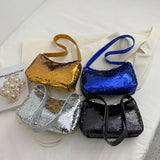 Glitter Underarm Bags for Women Handbags Small Top-Handle Bags