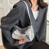 Glitter Underarm Bags for Women Handbags Small Top-Handle Bags