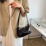Glitter Underarm Bags for Women Handbags Small Top-Handle Bags