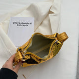 Glitter Underarm Bags for Women Handbags Small Top-Handle Bags