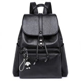 Leather Backpack for Teenage Girls - High Youth Backpack