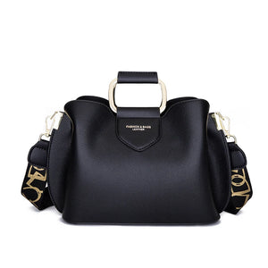 Vintage Letter Bucket Bag High Retro Crossbody Tote Handbag