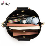 Vintage Letter Bucket Bag High Retro Crossbody Tote Handbag