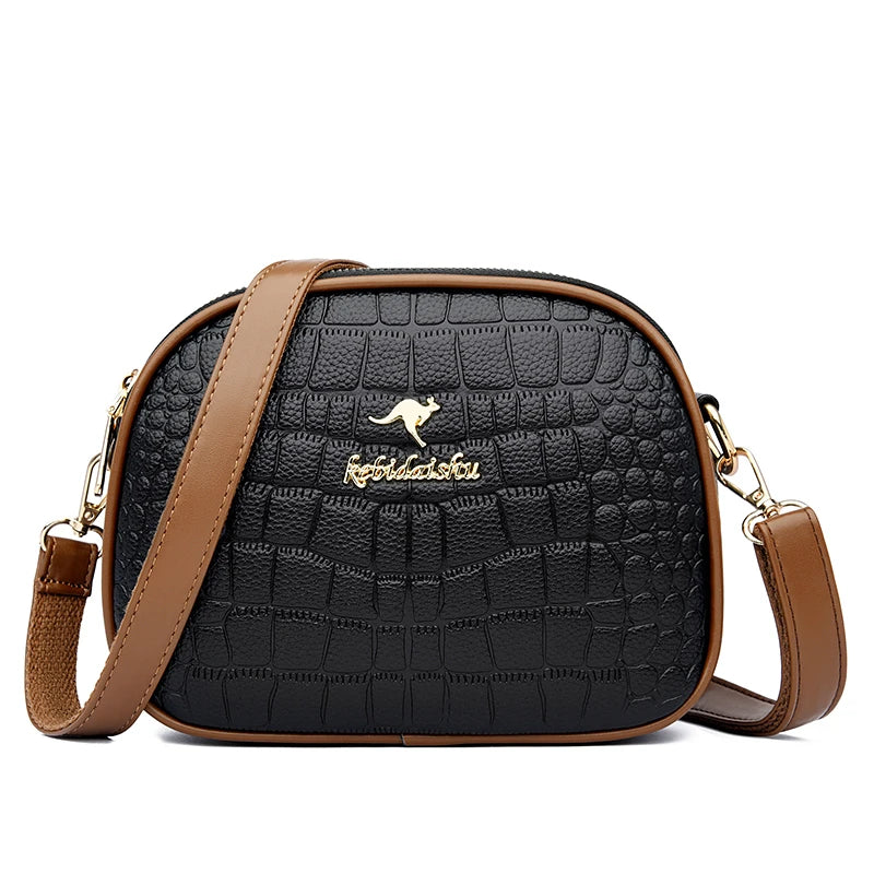 Women Daily Shoulder Crossbody Bags Large Capacity Soft PU Leather