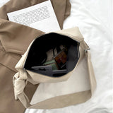 Women Canvas Crossbody Bag Chain Straps Shoulder Shopper Beach Bolsa