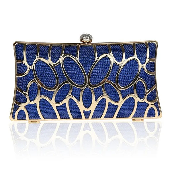 Metal Patchwork Shinning Shoulder Bags Ladies Print Clutch