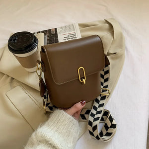 Women's Crossbody Canvas Shoulder Bag with Pu Strap