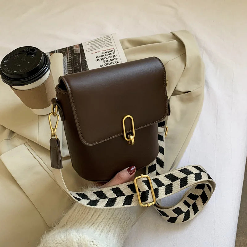 Women's Crossbody Canvas Shoulder Bag with Pu Strap