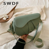 Women's Pu Saddle Bag Diagonal Handbags