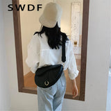 Women's Pu Saddle Bag Diagonal Handbags