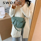 Women's Pu Saddle Bag Diagonal Handbags