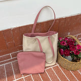 Women's Large Capacity One Shoulder Bag PU Leather Travel Style