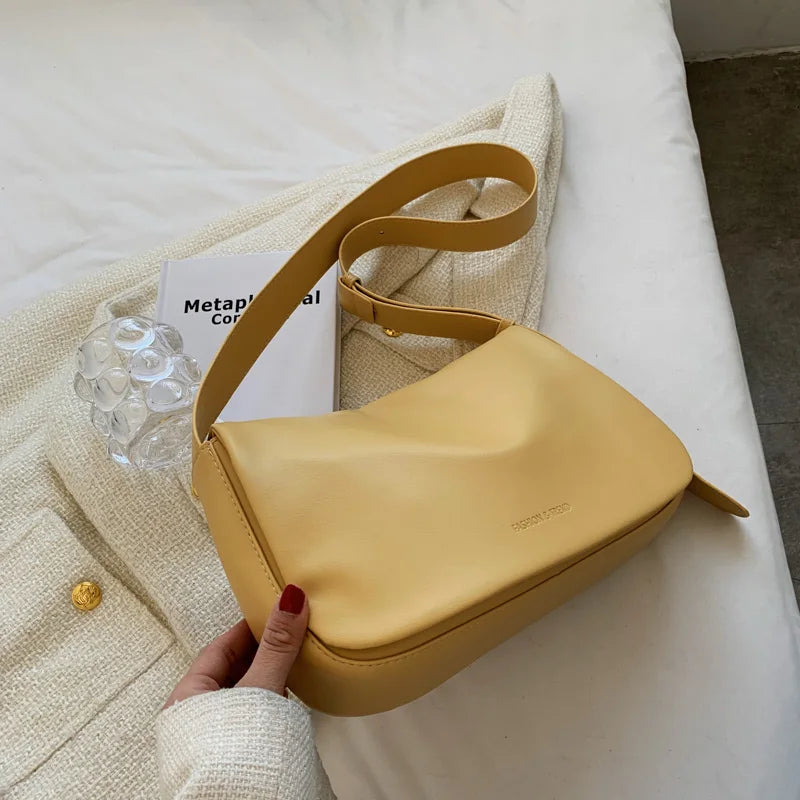 Texture Soft PU Handbags Large Capacity Women's Shoulder Bag