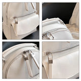 Leather School Travel Backpack for Women