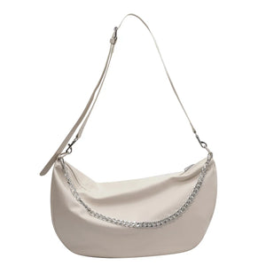 Chain PU Leather Women High Capacity Tote Handbags
