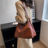 Fashionable PU Leather Women Bags High Capacity Tote Soft Surface Handbags