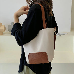 Fashionable PU Leather Women Shoulder Bags High Capacity