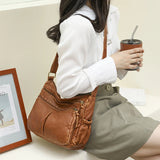 Fashionable Message PU Leather Women Shoulder Bags Business Lady Tote